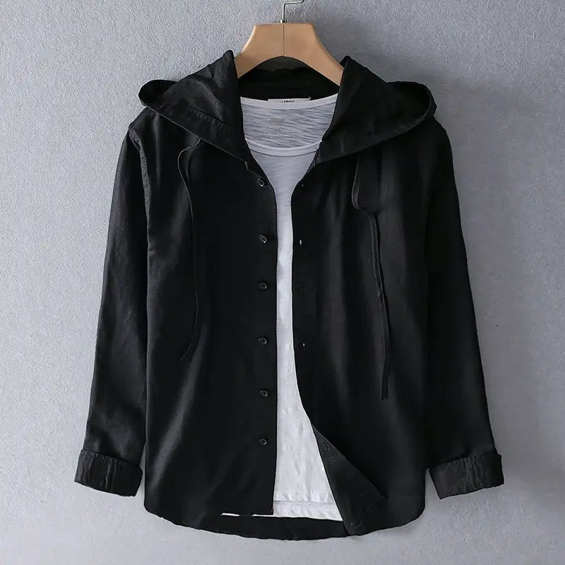 Sudadera con capucha de lino.
