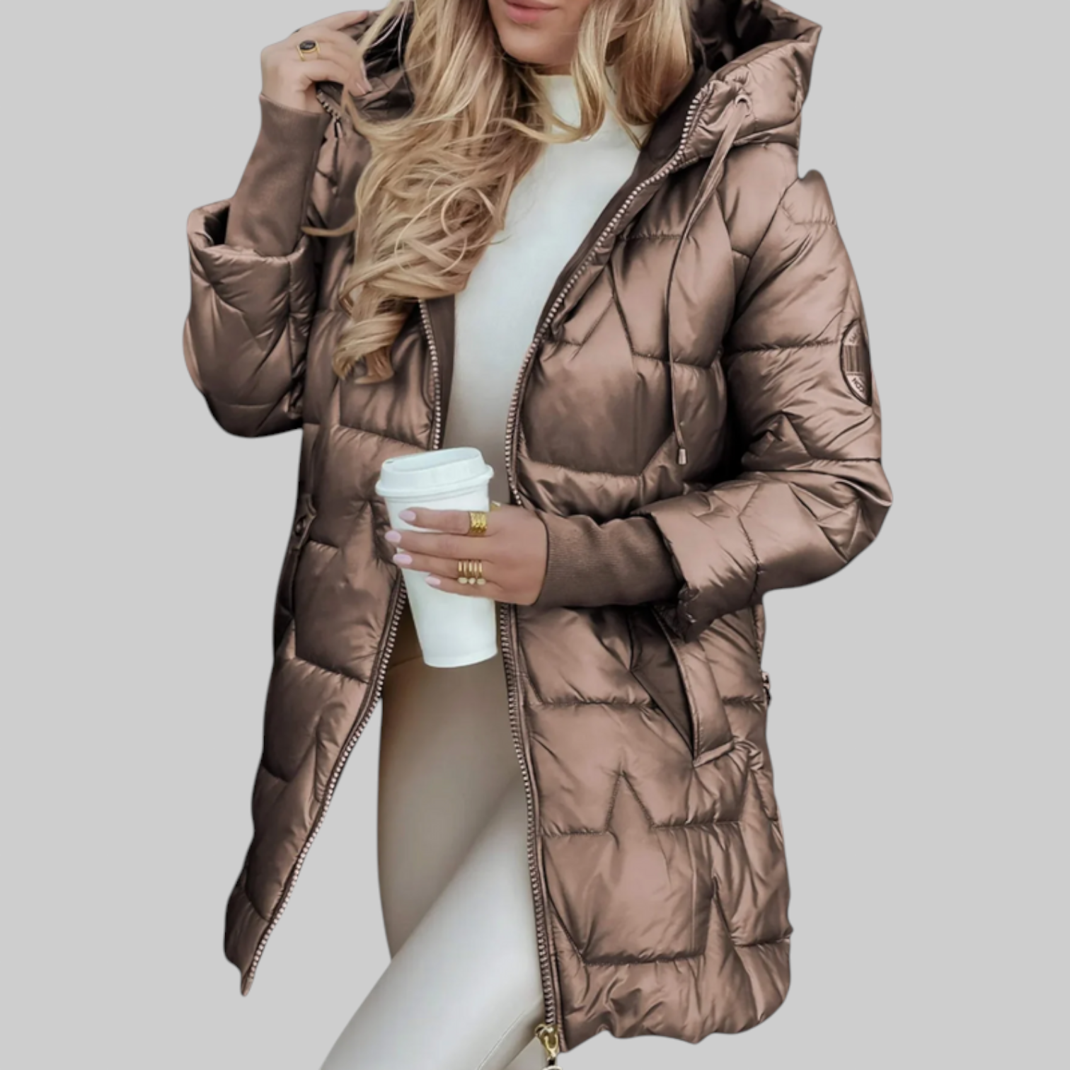 Jimena Abrigo acolchado con estilo