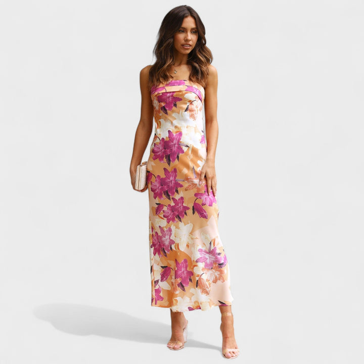 Carmen | Vestido de satén sin mangas