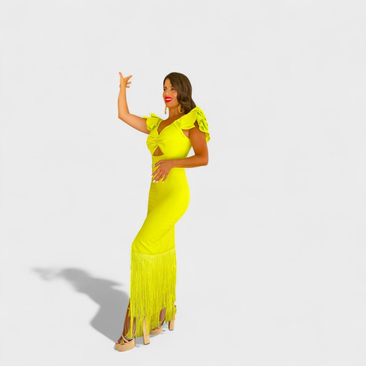 Lucía | Vestido de flamenco neón