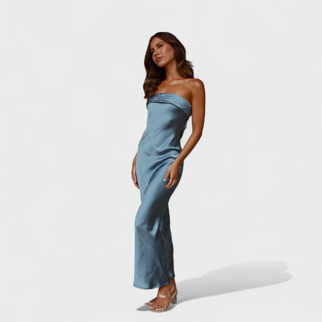 Carmen | Vestido de satén sin mangas