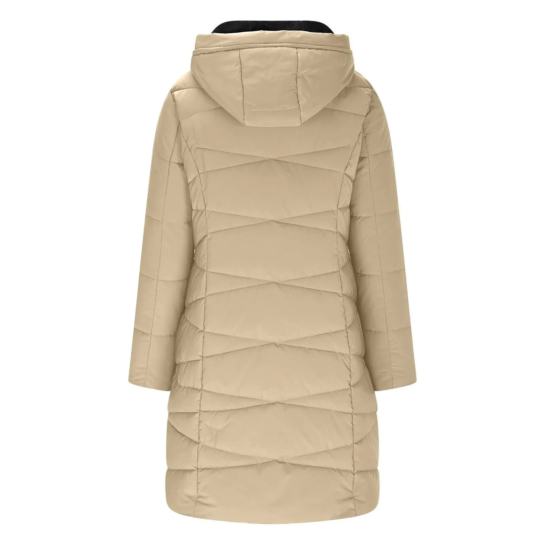 Florentina Long Quilted Hooded Coat